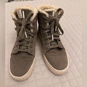 Ellen Degeneres High-Top Sneakers - Gray and Cream